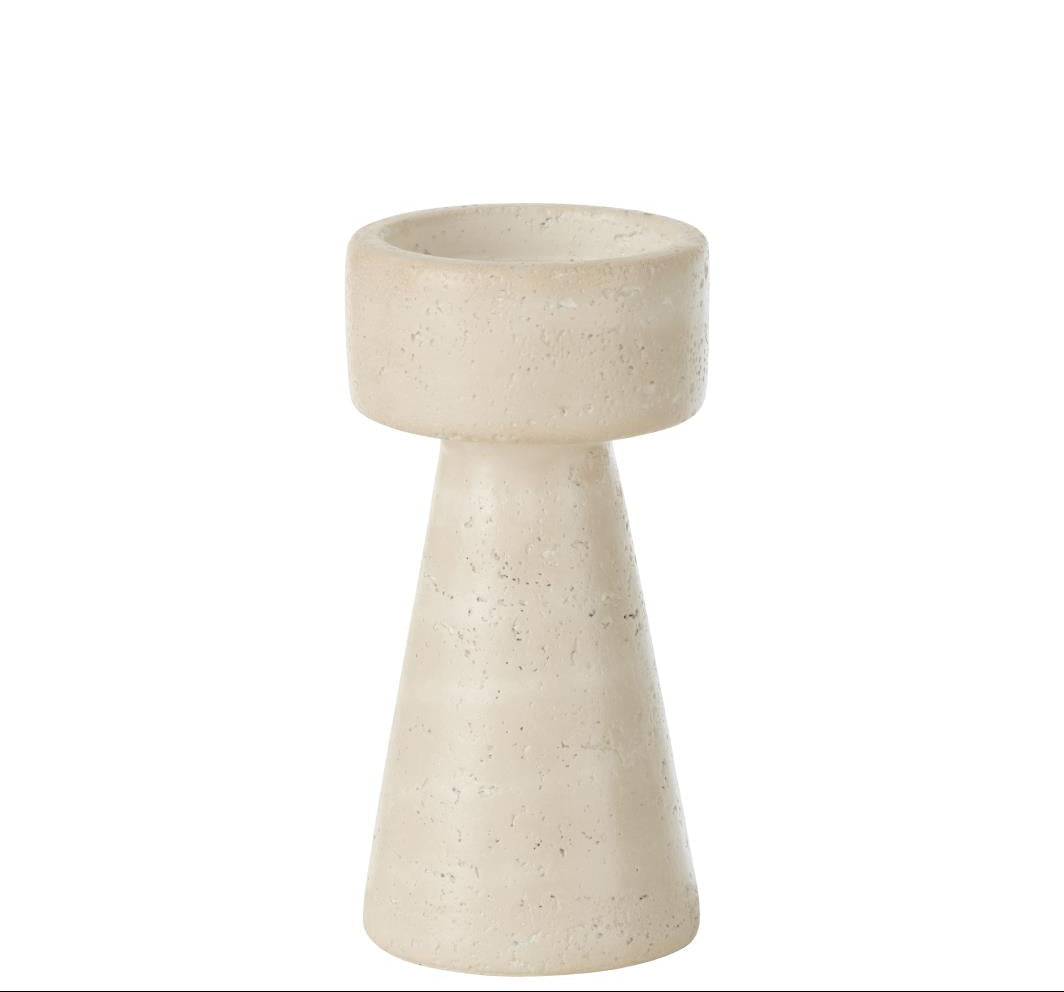 Chandelier Décoratif en ciment beige, taille M Photographié en pack Shot.