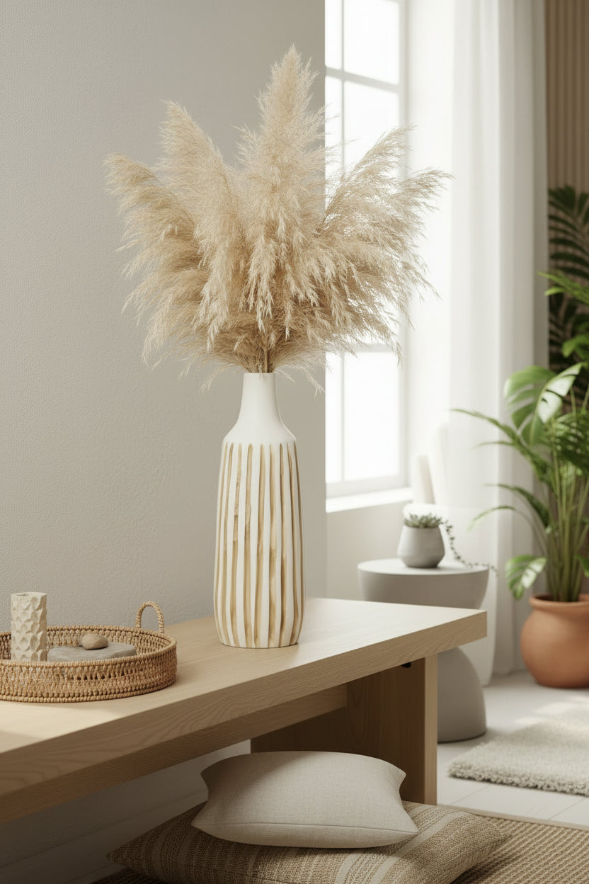 Vase bois moderne.